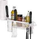 Griddle Caddy Side Shelf Organizer Grill Tool Holder (White) by OfficeProducts