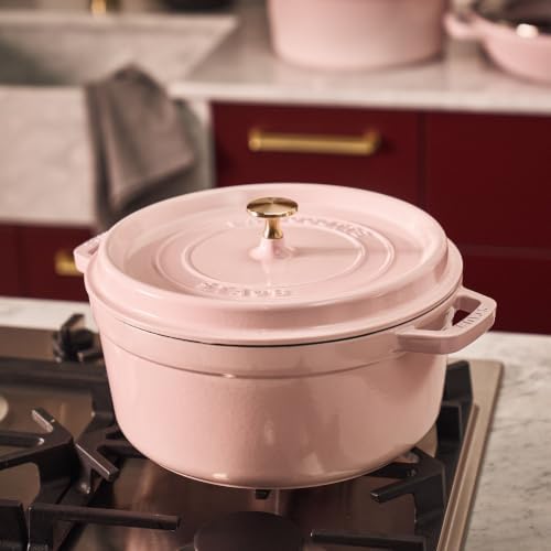 Staub Cast Iron 4-qt Round Dutch Oven - Peony Pink - Image 2