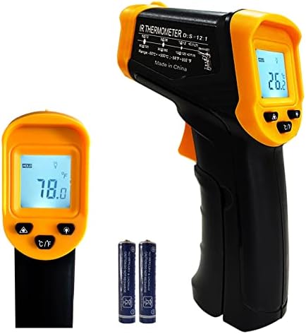 Digital Infrared Thermometer gun for cooking,BBQ,Pizza oven,Ir Thermometer with Backlight,-58℉~932℉(-50℃~500℃) Handheld Non Contact Heat Laser Temperature Gun (Not for Human) by Soonkoda