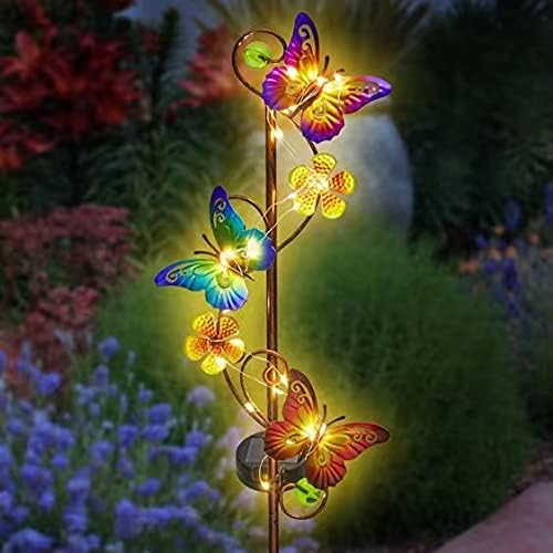 NAN ZAI NAN FANG Butterfly Solar Stake Lights, Waterproof, for Outdoor Decor, Garden,Lawn,Patio or Courtyard, 2 Pack - Image 2