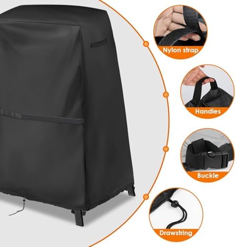 Cover for Ninja Pizza Oven on Grill Stand Cover Woodfire Oven Accessories Outdoor Waterproof Grill Covers Size 34" L x 26" W x 45" H - Image 3
