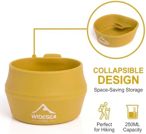 Widesea Camping Cookware Sets for 1-2 Person, Compact Backpacking Cookware with Pots, Stove, Mug and Outdoor Cooking Accessories - Image 5
