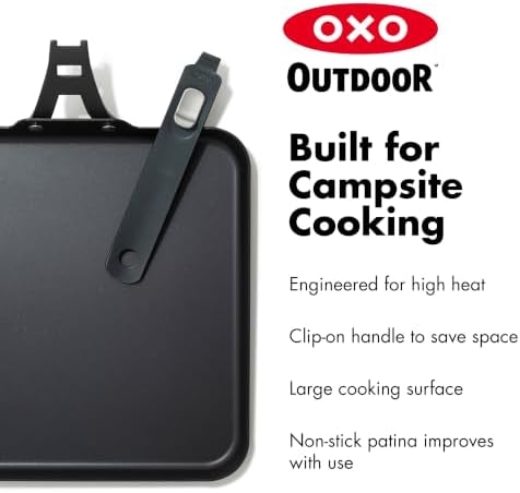 OXO Outdoor 10.5" Carbon Steel Griddle Pan with Removable Handle - Image 3