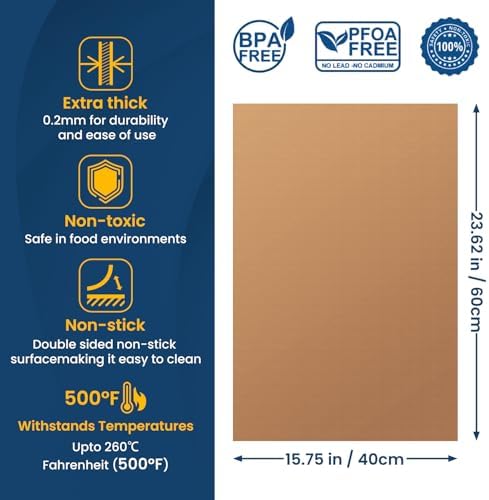 Oven Liners for Bottom of Oven -2Pack Large Heavy Duty Oven Mat, Toaster Gas Stove Oven Liner,Oven Covers for Electric Stove,Grill Mat - BPA & PFOA Free Kitchen Accessory to Keep Oven Clean - Image 3
