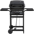 Feasto 2 Burner Propane Gas Grill for Outdoor Cooking and BBQ, Black by Idealforcook