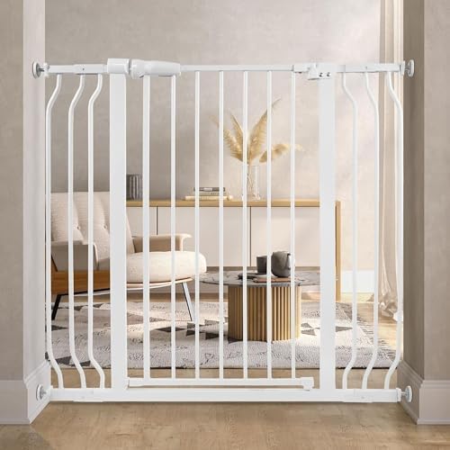 BalanceFrom 29.1-43.3" Easy Walk-Thru Baby and Pet Safety Gate with Hold-Open and Auto-Close – Adjustable Steel Barrier for Stairs, Doorways, and Hallways, No Drilling Installation - Image 6