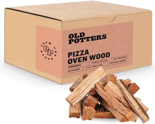 Old Potters Kiln Dried ~6 x 0.5-1.5 Inch Mini Pizza Oven Cooking Logs, Wood Logs for Grills and Smokers, Solo Stove Mesa XL (790 Cubic Inches), Cherry by Old+Potters