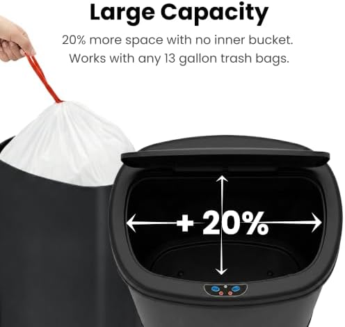 SensorCan 13 Gallon Sensor Kitchen Trash Can with Odor Filter | AC Adapter - Image 6
