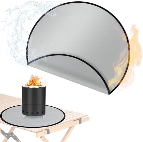 20" Tabletop Fire Pit Mat for Solo Stove Mesa XL, Table Top Protector-Silv by ZCHLPTZUP