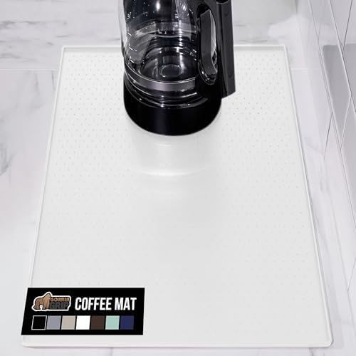 GORILLA GRIP Silicone Coffee Mat, Espresso Bar Essentials, 11.5x18.5, White by GorillaGrip