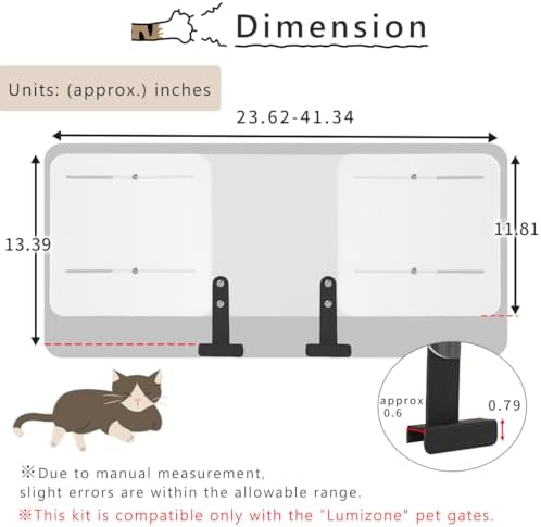 Lumizone Pet Gate Height Extension Kit 13.4" H White - Image 7