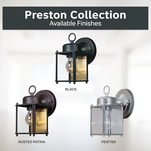 Designers Fountain 1161-RP Porch Outdoor Wall Lantern Sconce, 8in H, Rust Patina - Image 6