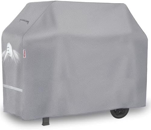 Turtle Life BBQ Grill Cover, 58 Inch Heavy Duty Waterproof 3-4 Burner Barbecue Gas Grill Covers for Weber Spirit Char-Broil Performance and Signature, Gray by TurtleLife