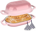 Wildone Enameled Cast Iron Dutch Oven Pot with Lid, Oval Bread Oven by Wildone