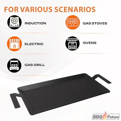 Carbon Steel Griddle for Gas Grill, Double Burner Griddle - Image 4