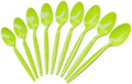 Lime Plastic Spoons (24 Pack) - Durable Disposable Tableware Flatware Cutlery Utensils Set for Picnic, Summer, Golf, Pickleball, Lemon, Catering, Occasions & Theme Party Event Supplies, Blue Orchards by BlueOrchards