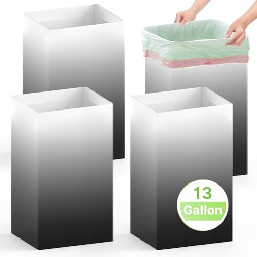 Magicheap 13 Gallon Disposable Trash Cans, 4 Pack, Black Gradient by Magicheap