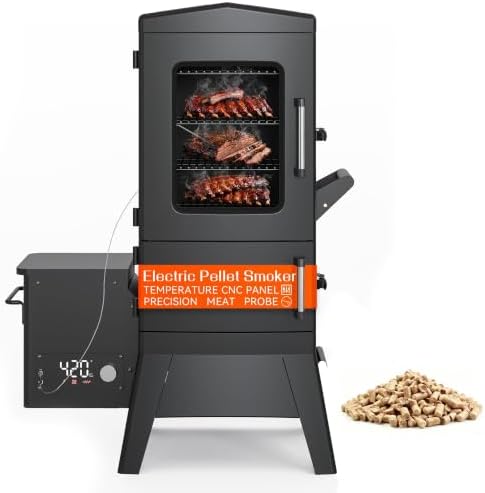 Pellet Smoker with Meat Probe and Cover by MAISONBACKYARDS