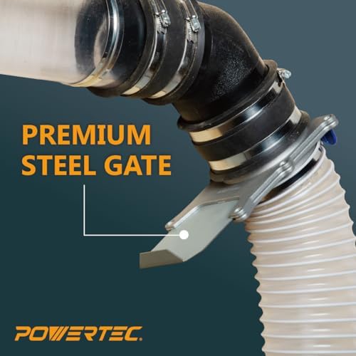 POWERTEC 70135V 4" Blast Gate for Dust Collector, Dust Collection Fittings - Image 3