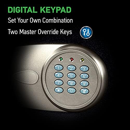 SentrySafe Shelf Safe with Digital Keypad Lock, Steel Safe with Interior Lining and Bolt Down Kit for Money, Jewelry, Documents, 0.98 Cubic Feet, 8.9 x 16.9 x 13.6 Inches, X105 - Image 3
