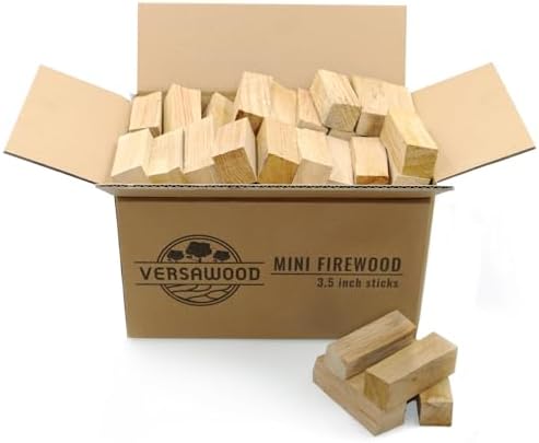 Pizza Oven Wood - Kiln-Dried Oak Wood for Pizza Ovens, 3.5-Inch Barkless Logs, Ideal for Ooni, Gozney, Solo Stove, and Other Wood-Fired Pizza Ovens, Grills, and Smokers - Approx. 10 lbs by versawood