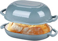 VORRINGARD Enameled Cast Iron Sourdough Bread Oven, Dutch Oven, Loaf Cast Iron Bread Pan for Homemade Bread Baking, Meatloaf Pan with Lid, 7QT, Sea Salt by Unknown