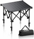 Anbte Roll Up Camping Table, Adjustable Height Max 27.5", 20” x 16”, Black by Anbte