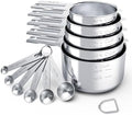 TILUCK Stainless Steel Measuring Cups & Spoons Set, Cups and Spoons by TILUCKBringsGoodLuck