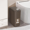Cesun 5 Gallon Automatic Bathroom Trash Can with Lid, Brown, Touchless by Cesun