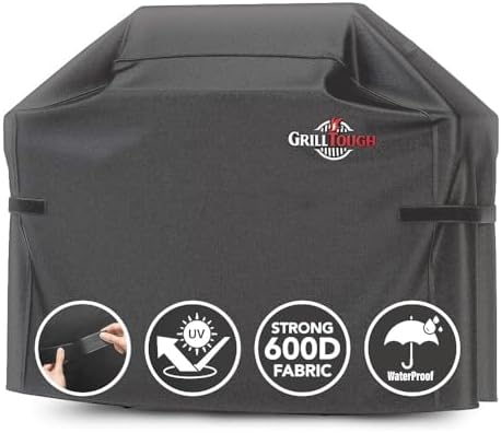 GrillTough Heavy Duty BBQ Grill Cover for Outdoor Grill, 72 Inch Charcoal by GrillTough