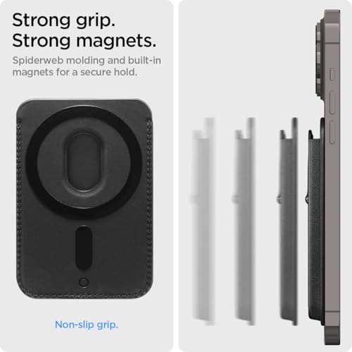 Spigen for MagSafe Wallet, Holds 3 Cards, Strong Magnet, Smart Fold 2 - Image 5