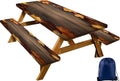 CAPSCEOLL Fitted Picnic Table Cover with Bench Covers 6ft - Brown Wood by CAPSCEOLL