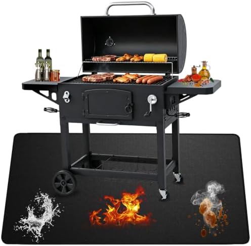 kaidun 48 x 30 Inch Under Grill Mats for Outdoor Grill, Fireproof BBQ Mat by kaidun