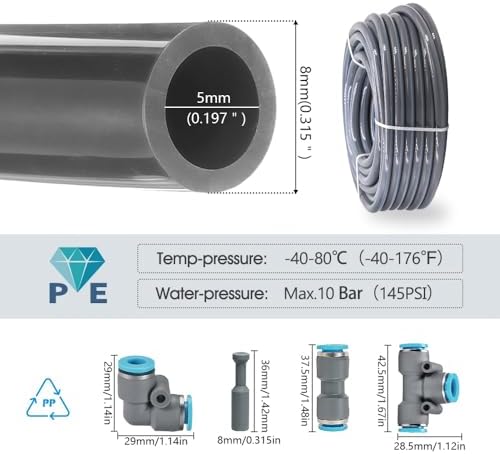 Drip Irrigation System, 82Ft 5/16 Inch Hose, 25 Adjustable Copper Nozzles, Automatic Atomizing Watering Kit for Greenhouse, Outdoor, Raised Bed, Lawn - Image 2