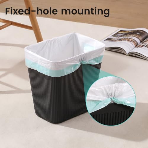 JOYMOOP Slim Trash Can 5-Pack, 2.2 Gallon Plastic Wastebasket for Bathroom, Bedroom, Office, Kitchen with 4 Rolls Bags, Black - Image 3