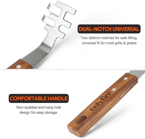 onlyfire Stainless Steel Grate Liftes Cooking Grid Lifter Gripper Picker - Image 3