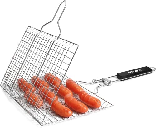 Fish Grill Basket, Stainless Steel BBQ Basket for Vegetables and Shrimp - Image 5