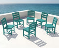 KINGYES Outdoor Armless Dining Chairs Set of 6,HDPE Patio Chairs,Aruba by KINGYES