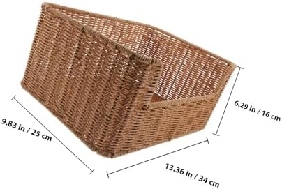 Woven Storage Basket Organizer Bin for Books and Toiletries - Image 2
