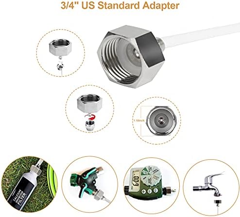 Misting Cooling System 50ft(15M) Misting Line 12 Stainless Steel Mist Nozzles 1/4" Outdoor Cool Mister for Patio Garden Umbrellas Greenhouse Fan Trampoline Waterpark - White Pipe - Image 3