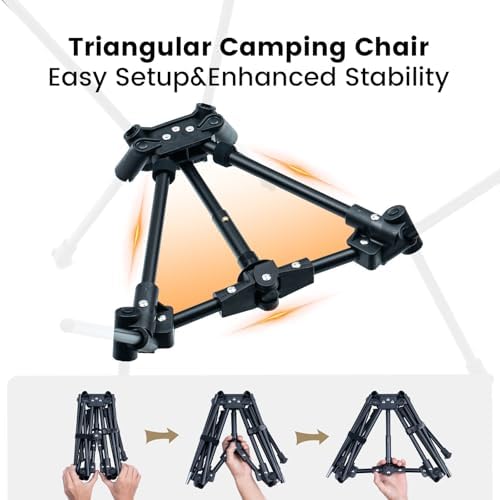 ONETIGRIS Tigerblade Camping Chair, Lightweight Folding Backpacking Hiking Chair, Compact Portable 330 lbs Capacity - Image 5