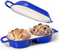 Double Dutch Oven for Sourdough Bread Baking, Cast Iron Dutch Oven [Blue] by Unknown