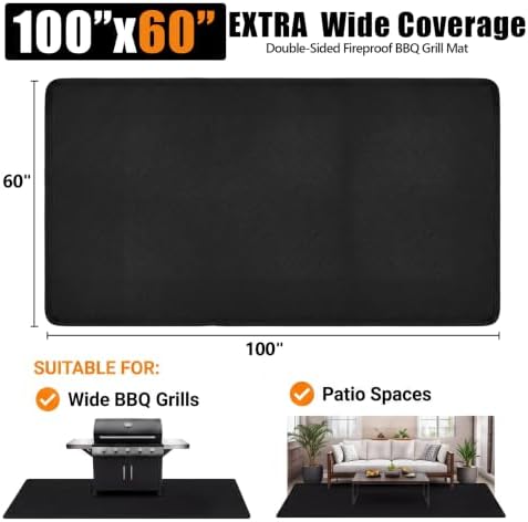 100 x 60 Inches Extra Large Under Grill Mat for Outdoor Grill - Image 2