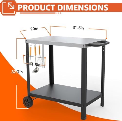 Yozoia Outdoor Grill Table for Blackstone Griddle, Grill Cart with Wheels - Image 3