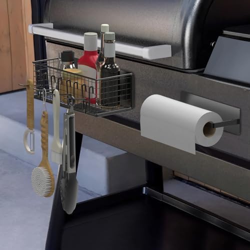 1 Pack Magnetic Storage Bin and Paper Towel Holder for Traeger Smoker Grill - Image 7