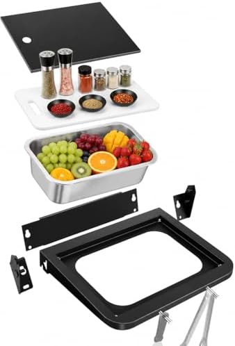 QuliMetal Grill Side Table for Weber Searwood 600/600XL/Smoque/Smoque XL by QuliMetal