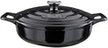 La Cuisine Enameled Cast Iron Braiser Sauté Pan Shallow Dutch Oven with Lid Internal Matt Black Enamel Coating 3.75 QT 11" / 28cm Ø, Oven-Safe 550°F/276°C, For GlassTop, Black by LaCuisineforlife