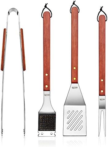 New Star Foodservice 59007 Stainless Steel BBQ Tool Set, Set of 4 by NewStarFoodservice