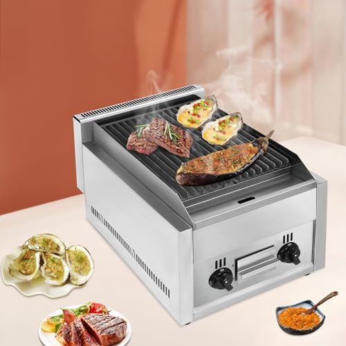 Commercial Countertop Gas Grill, Stainless Steel Gas Flat Top Griddle - Image 2