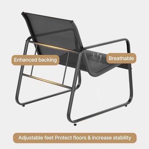 Gizoon Patio Chair Set of 2, Patio Bistro Set, Outdoor Patio Furniture Set - Image 4